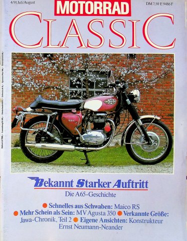 Deckblatt Motorrad Classic (04/1991)